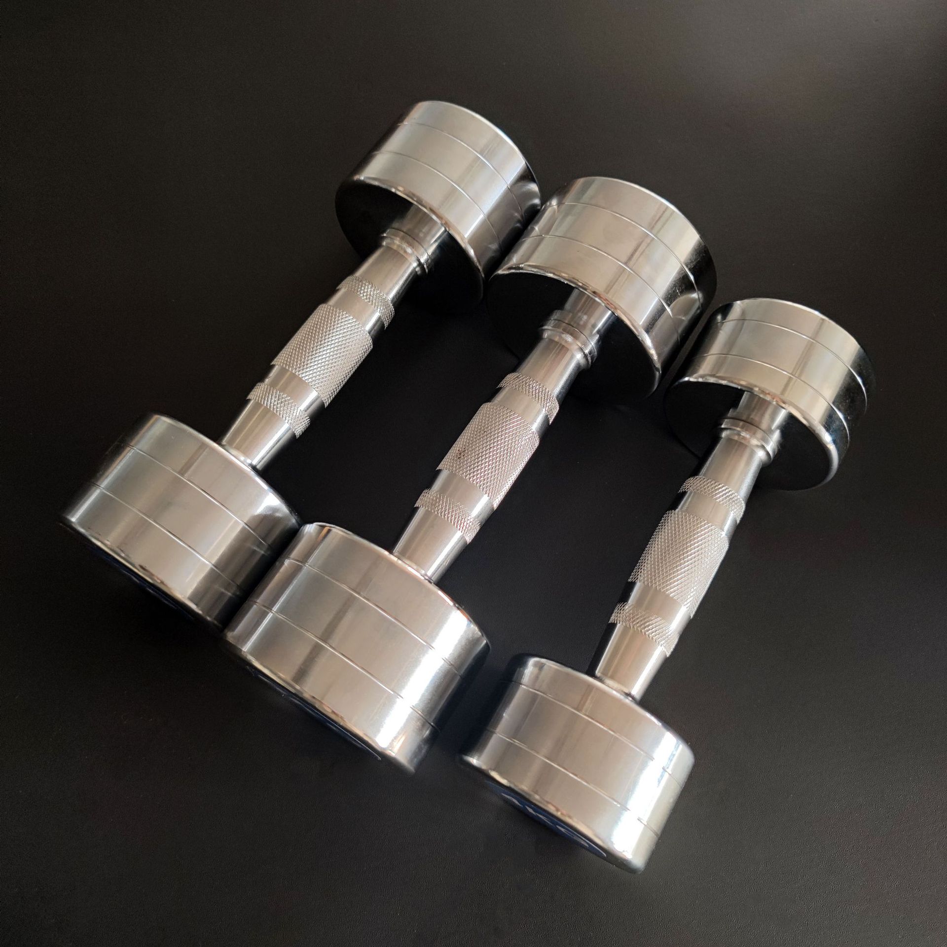 Pure Steel Electroplated Dumbbell Integrated Molding Solid Stainless Steel 1-10Kg Home Fitness Strength Training - Paidu Group