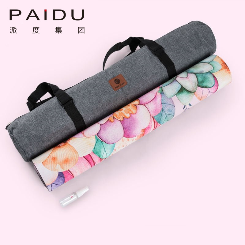 Paidu Manufacturer 183*61Cm Anti-Slip Suede Rubber Printing Yoga Mat