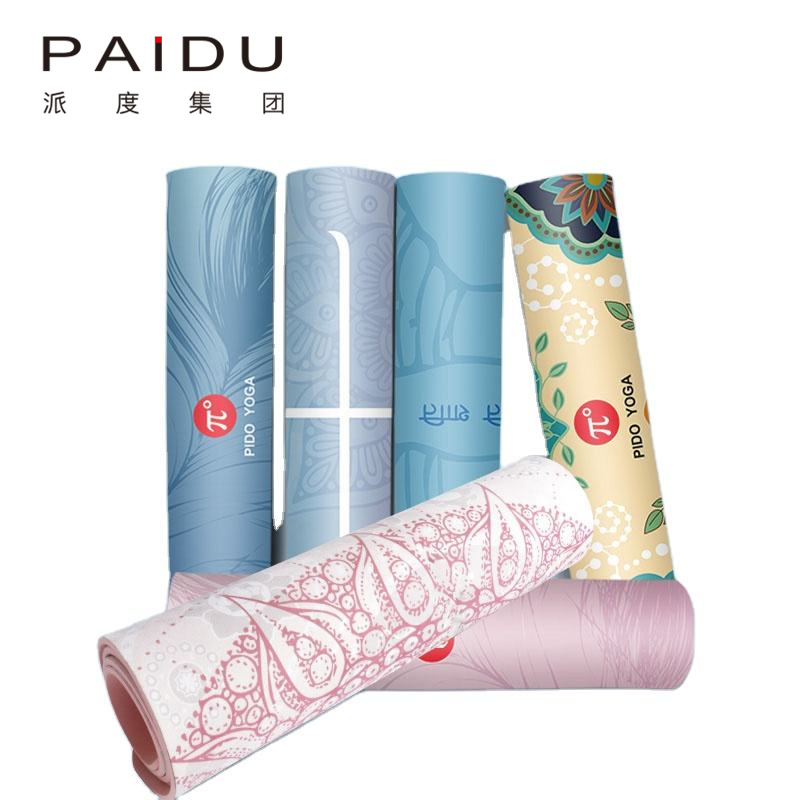 Paidu Manufacturer Customized Colorful Exquisite Suede Tpe Printing Yoga Mat Manufacturer