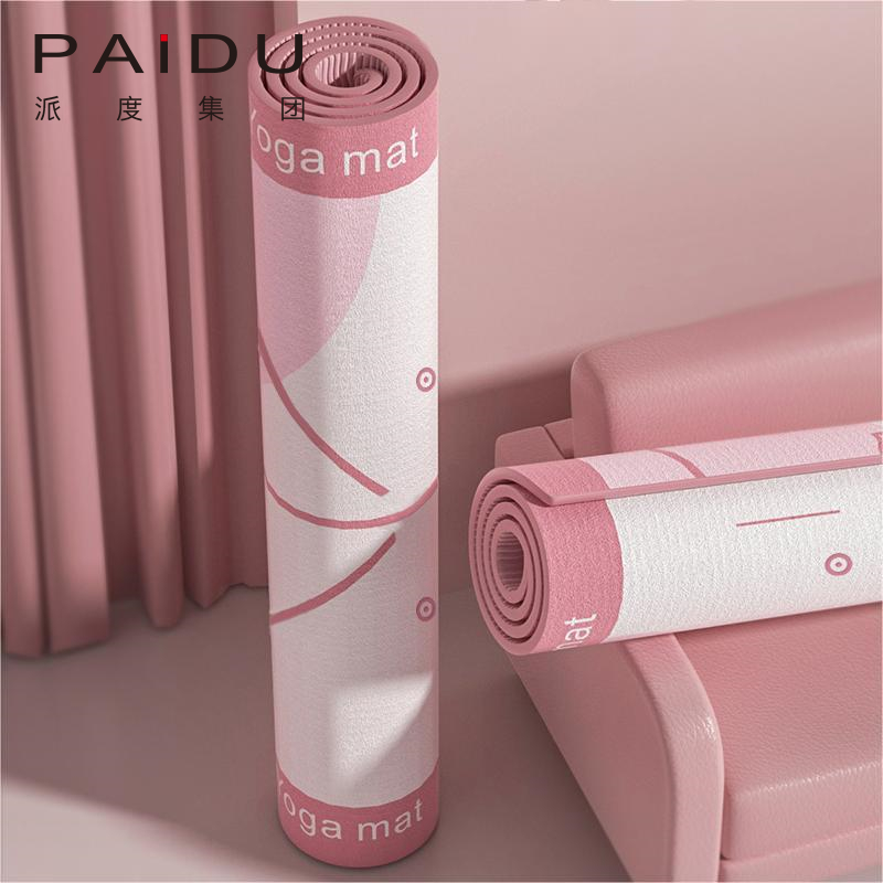 Paidu Manufacturer 183*80Cm Soft Anti-Slip Suede Tpe Printing Yoga Mat