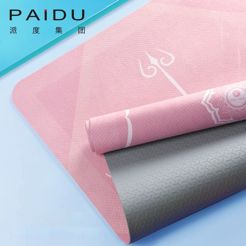 Paidu Manufacturer Quality Exquisite Cheap Suede Tpe Folding Yoga Mat