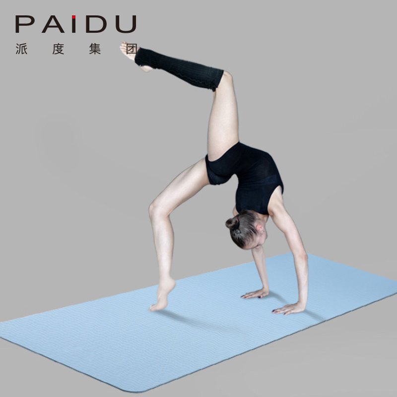 Wholesale 6/8mm Pure Color TPE Yoga Mats - Premium Quality, Eco-Conscious | Paidu Supplier