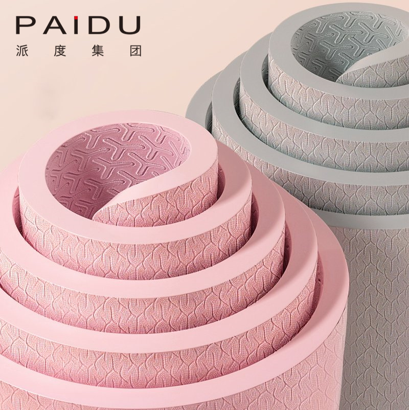 Affordable 6mm Single-color TPE Yoga Mats Bulk - Eco-friendly | Paidu Supplier