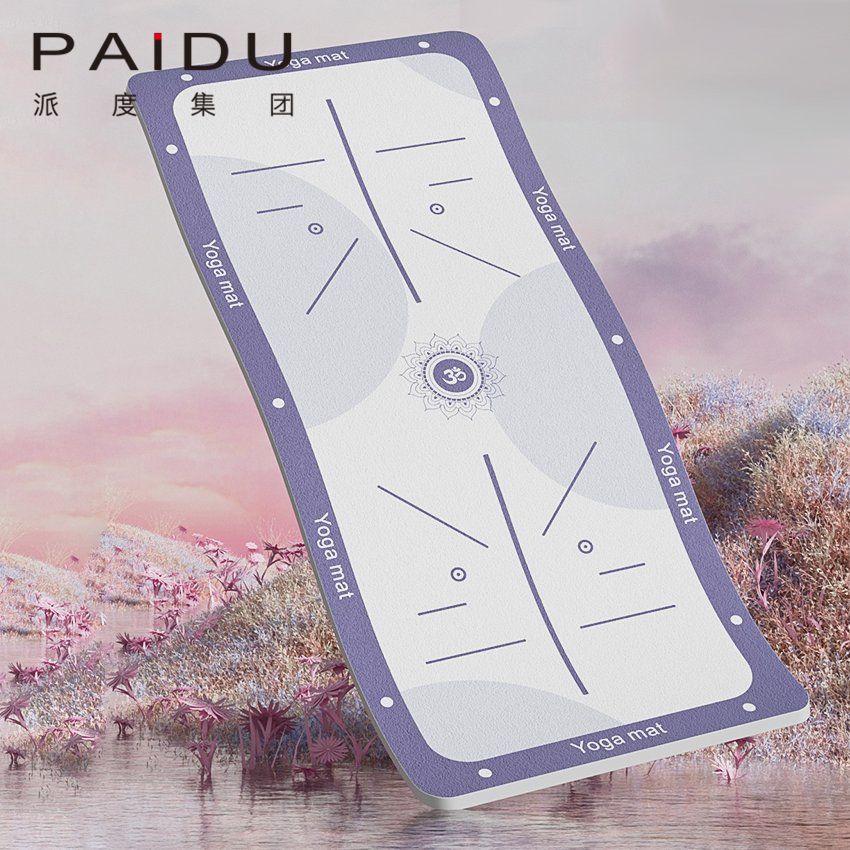 Paidu Manufacturer 183*80Cm Soft Anti-Slip Suede Tpe Printing Yoga Mat