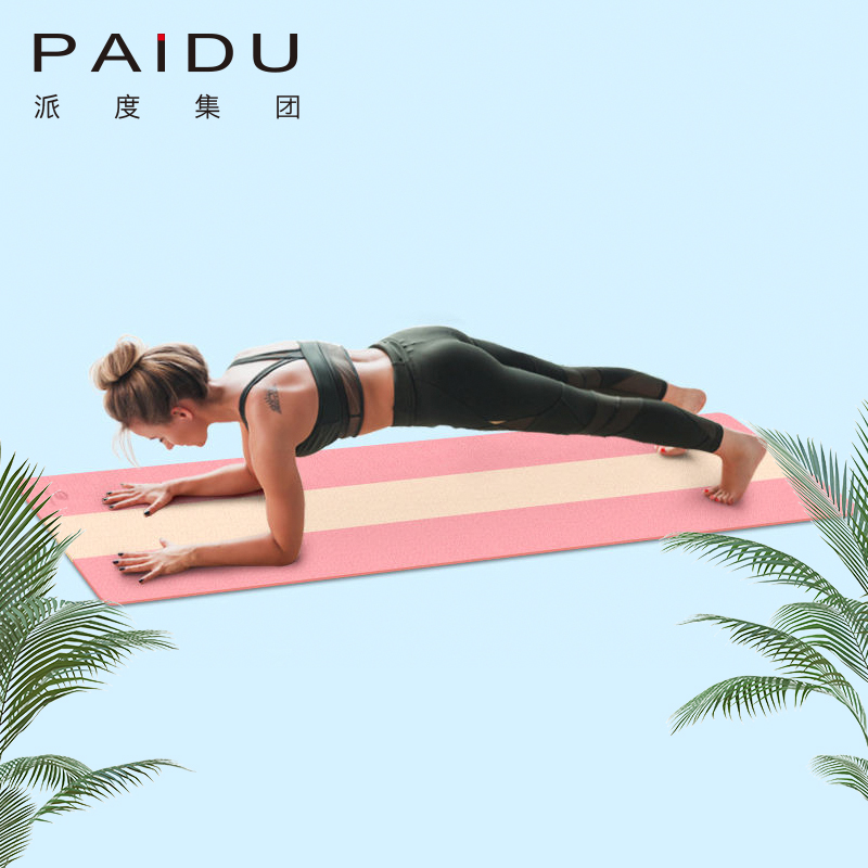 Custom TPE Stripe Yoga Mat - Personalized Style for Your Practice | Paidu Supplier