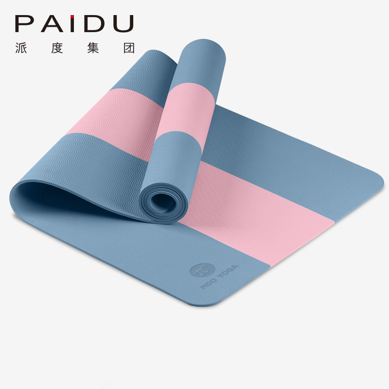 Custom TPE Stripe Yoga Mat - Personalized Style for Your Practice | Paidu Supplier