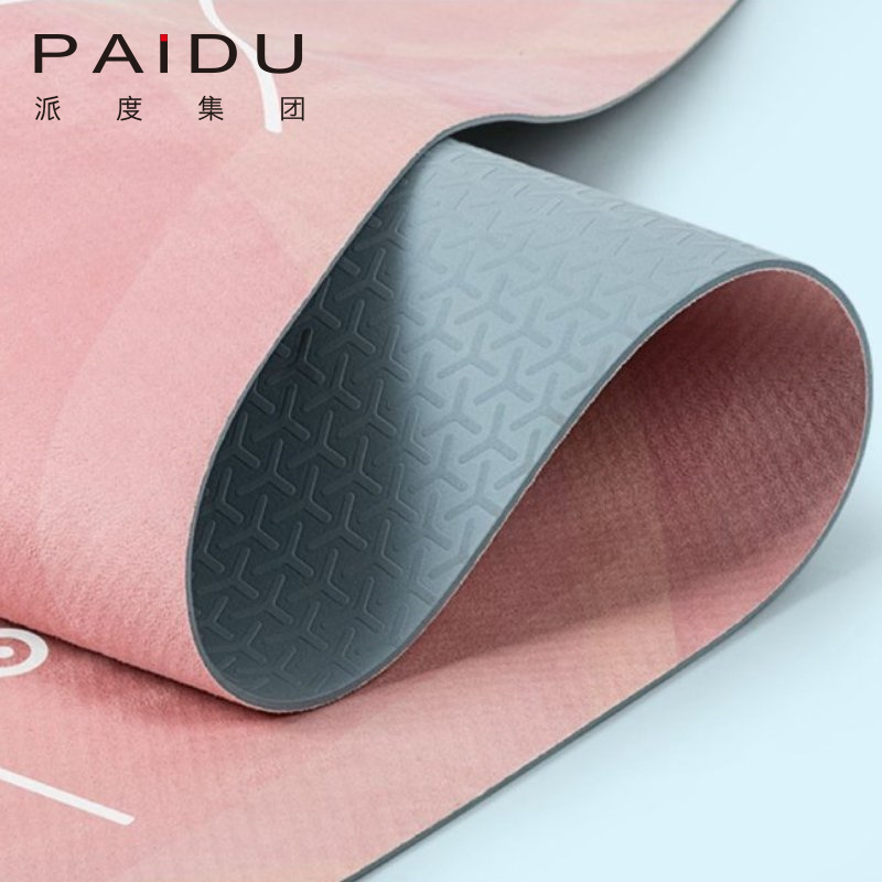 Paidu Manufacturer Quality Exquisite Cheap Suede Tpe Folding Yoga Mat