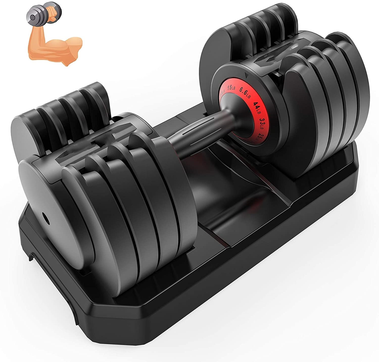 Adjustable Dumbbell 11.5Kg, 20Kg, 25Kg, 32Kg Multi-Gear Home Adhesive - Paidu Group