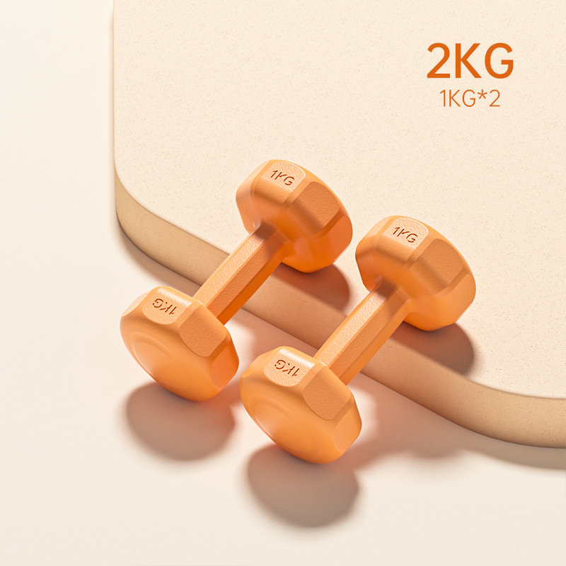 Dip Plastic Dumbbell Colorful Lady Fitness Home Solid Iron Small Dumbbell Strength Training Equipment - Paidu Group