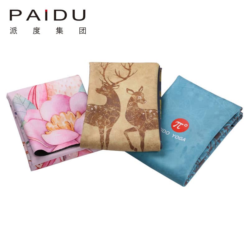 Custom Exercise Travel Suede Folding Printing Yoga Mat Wholesale | Paidu Supplier