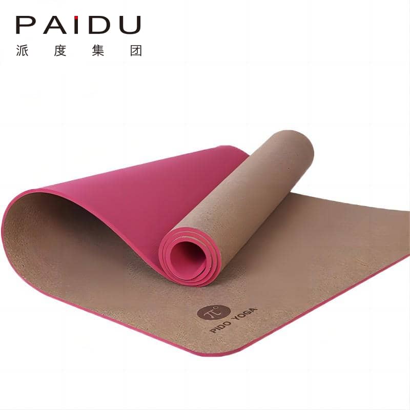 Wholesale Red Cork TPE Yoga Mat - Premium Quality, and Eco-Friendly | Paidu Supplier