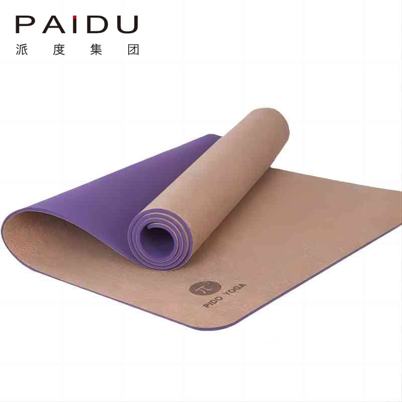 High Quality Purple Cork TPE Yoga Mats Bulk - Durable and Affordable | Paidu Supplier