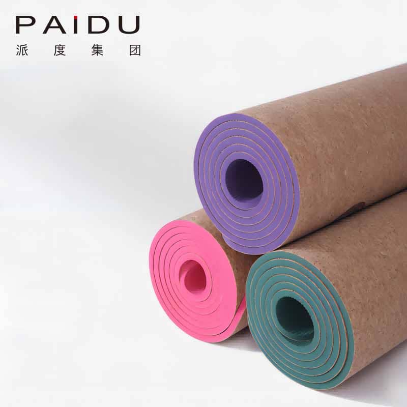 Wholesale Red Cork TPE Yoga Mat - Premium Quality, and Eco-Friendly | Paidu Supplier