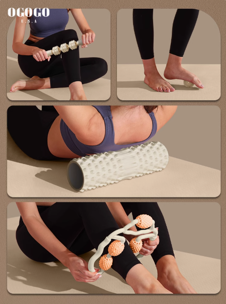 OGOGO Set of Foam Roller for Muscle Relaxation and Yoga Support