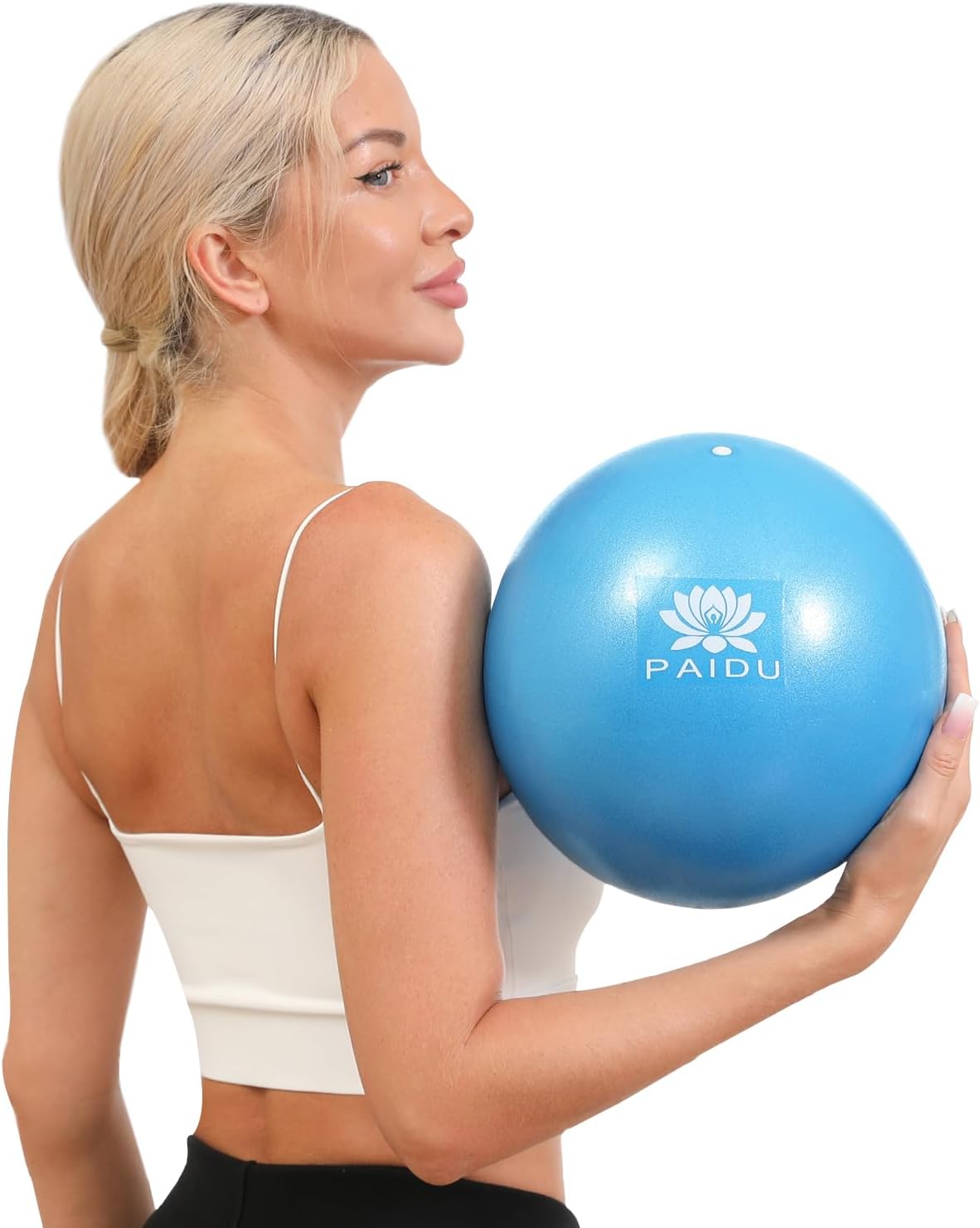 PAIDU Pilates Ball 10-inch Core, Anti-Explosion and Anti-Slip Mini Yoga Balls, Suitable for Pilates, Yoga, Core Training, Physical Therapy, Balance, Stability, Stretching Exercises