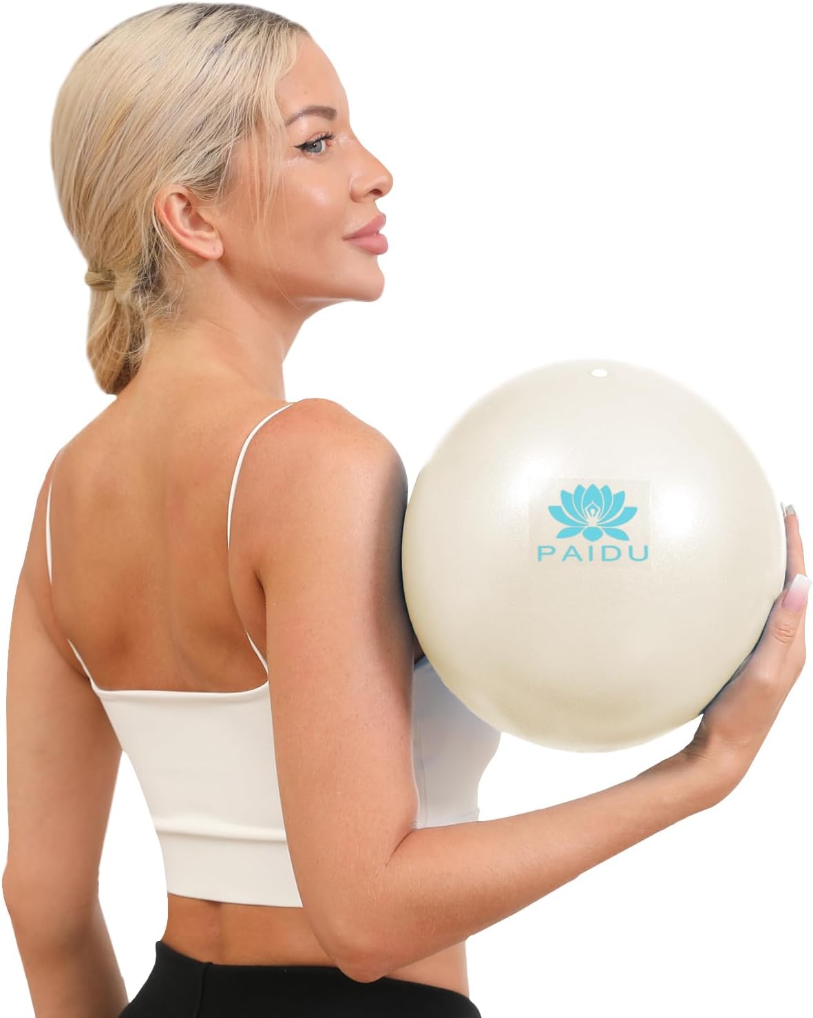 PAIDU Pilates Ball 10-inch Core, Anti-Explosion and Anti-Slip Mini Yoga Balls, Suitable for Pilates, Yoga, Core Training, Physical Therapy, Balance, Stability, Stretching Exercises