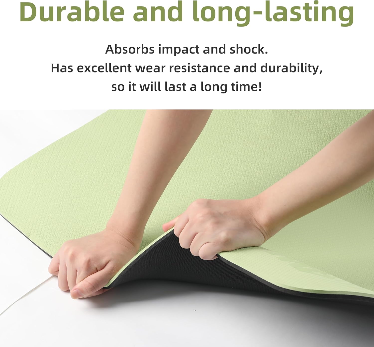 PAIDU Yoga Mat Non Slip Anti-tear,extra thick High Resiliency Professional POE Yoga Mats for Women Men Kids,70