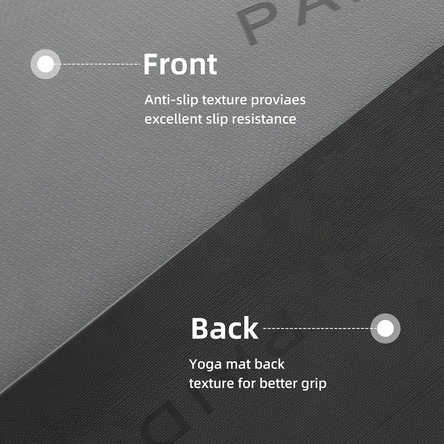 PAIDU Yoga Mat Non Slip Anti-tear,extra thick High Resiliency Professional POE Yoga Mats for Women Men Kids,70