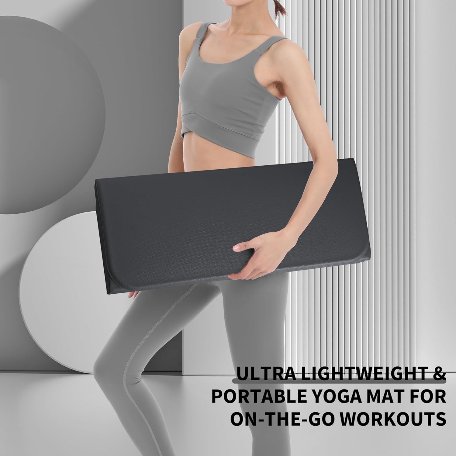 OGOGO Folding Yoga Mat for Men, 1.0