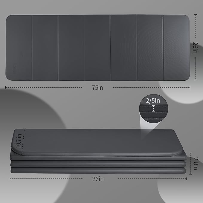 OGOGO Kids Yoga Mat Extra Thick 2/5 Inches,Portable Folding Exercise Mat(41.7