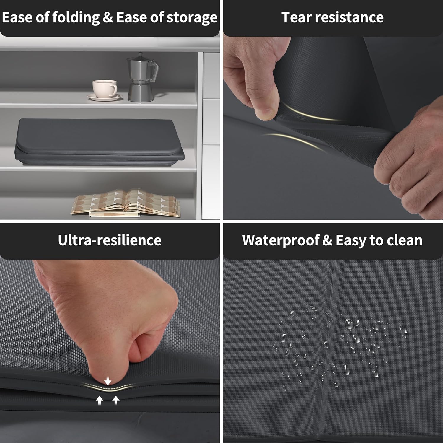 OGOGO Folding Yoga Mat for Men, 1.0