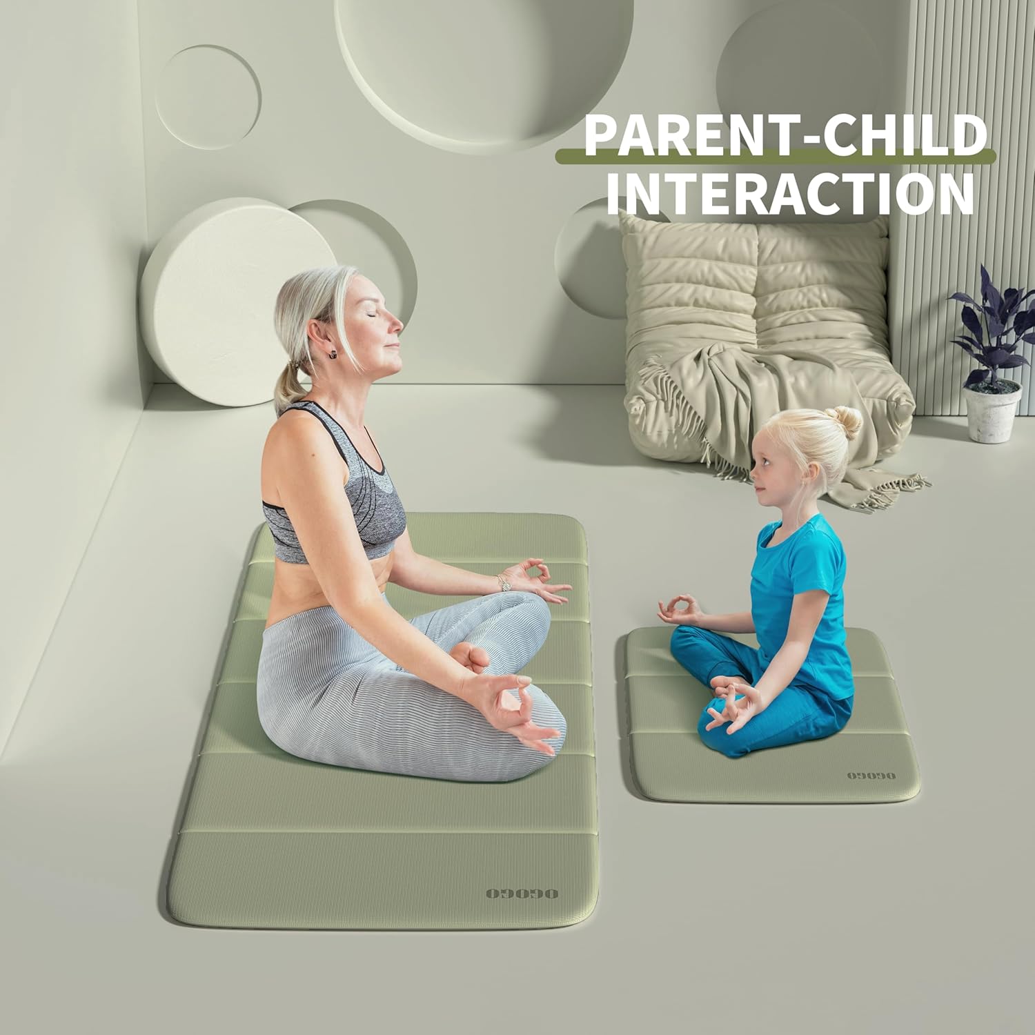 OGOGO Kids Yoga Mat Extra Thick 2/5 Inches,Portable Folding Exercise Mat(41.7