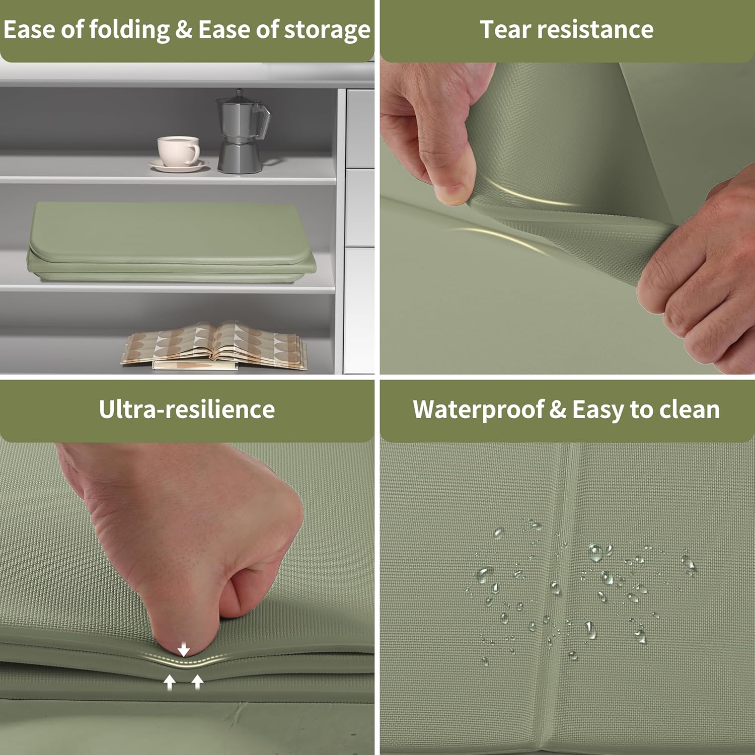 OGOGO Kids Yoga Mat Extra Thick 2/5 Inches,Portable Folding Exercise Mat(41.7