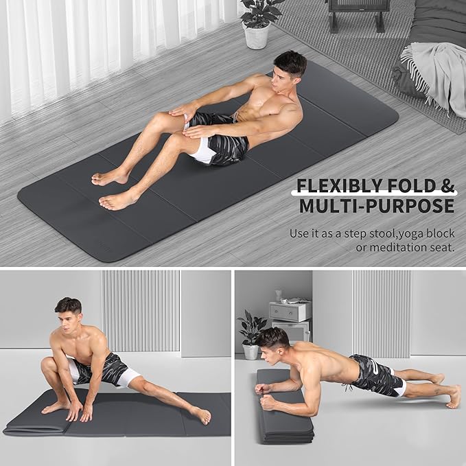 OGOGO Kids Yoga Mat Extra Thick 2/5 Inches,Portable Folding Exercise Mat(41.7