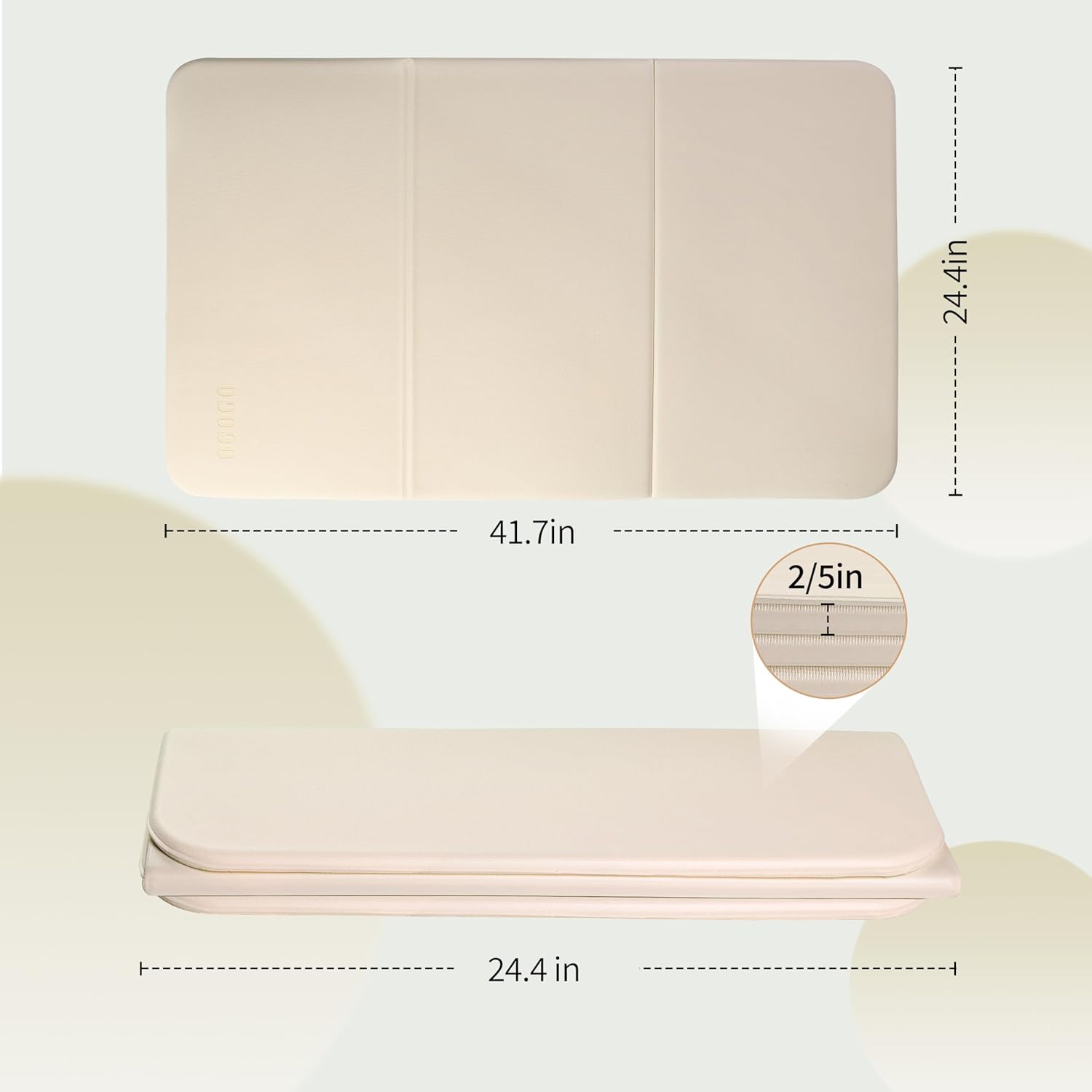 OGOGO Kids Yoga Mat Extra Thick 2/5 Inches,Portable Folding Exercise Mat(41.7