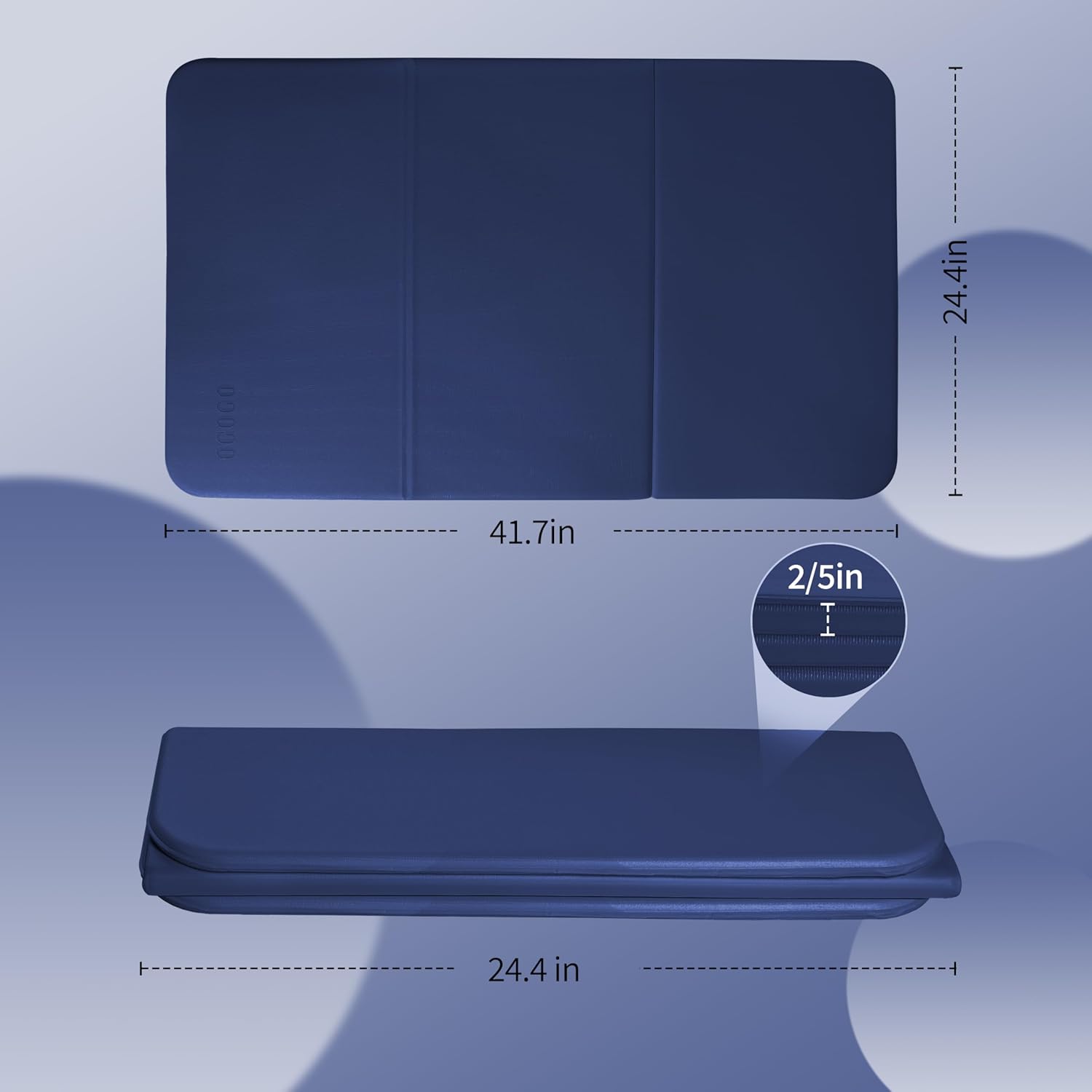 OGOGO Kids Yoga Mat Extra Thick 2/5 Inches,Portable Folding Exercise Mat(41.7