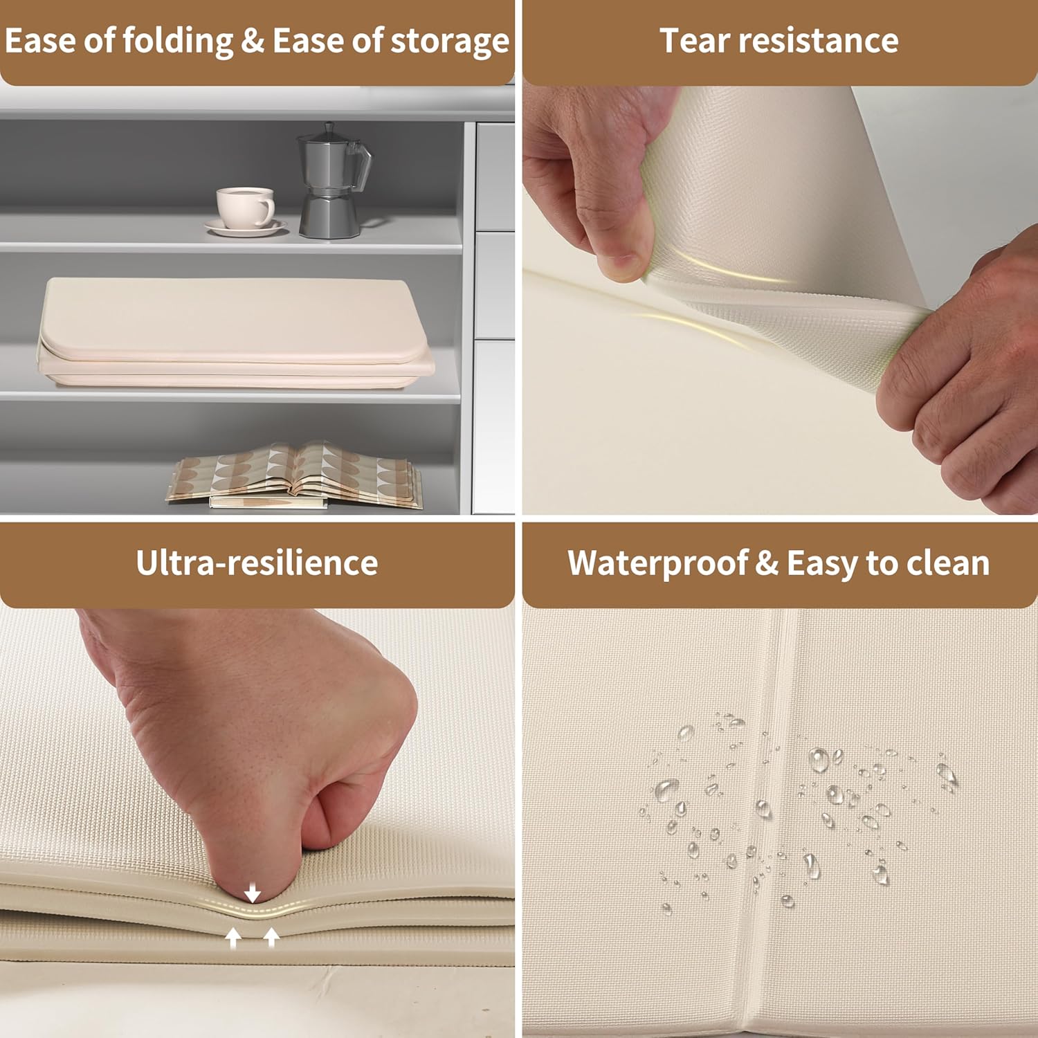 OGOGO Kids Yoga Mat Extra Thick 2/5 Inches,Portable Folding Exercise Mat(41.7