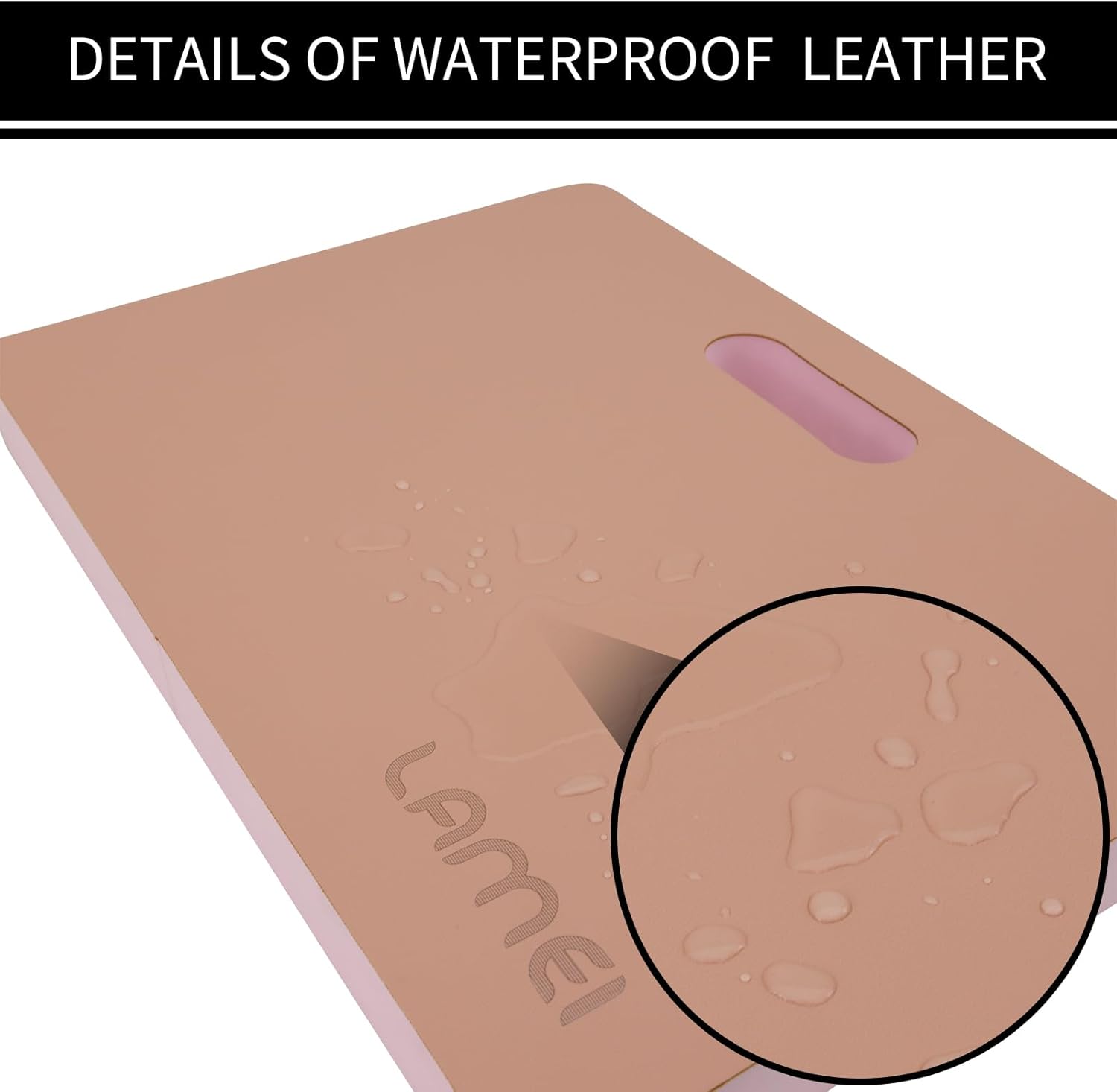 LAMEI Extra Thick Garden Kneeling Pad 1.6inch, PU Leather Waterproof Surface, Non-Slip High Density POE, High Resilience, Lightweight, Easy Clean Knee Pad for Gardening, Yoga, Housework