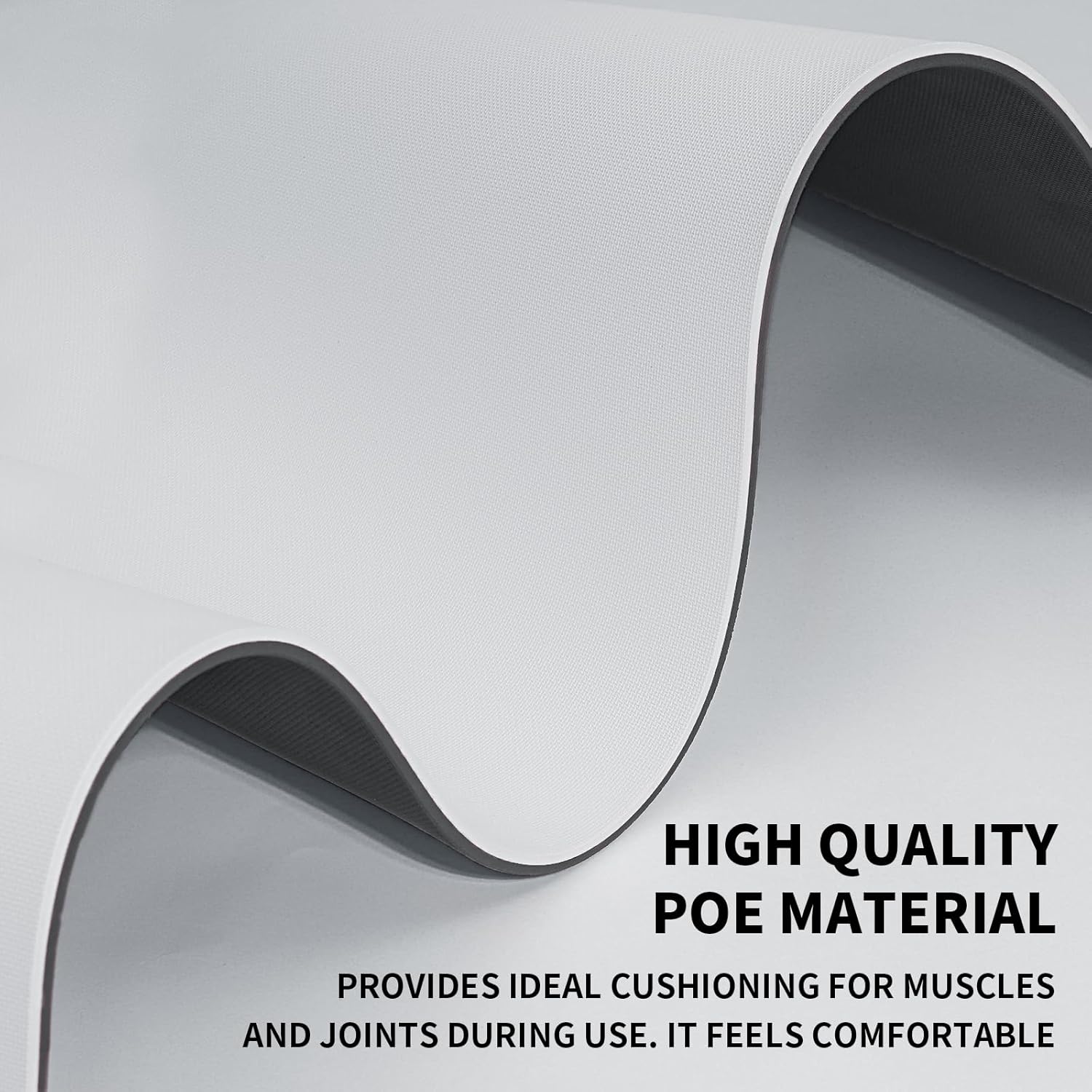 8mm Large Yoga Mat (6'x 4') - Extra Long and Wide 72 x 48 x 0.32 inches, Non-Slip POE Fitness Mat, Eco-Friendly, Thick Wide Exercise Mat for Home Workouts,Ideal for Yoga Pilates.