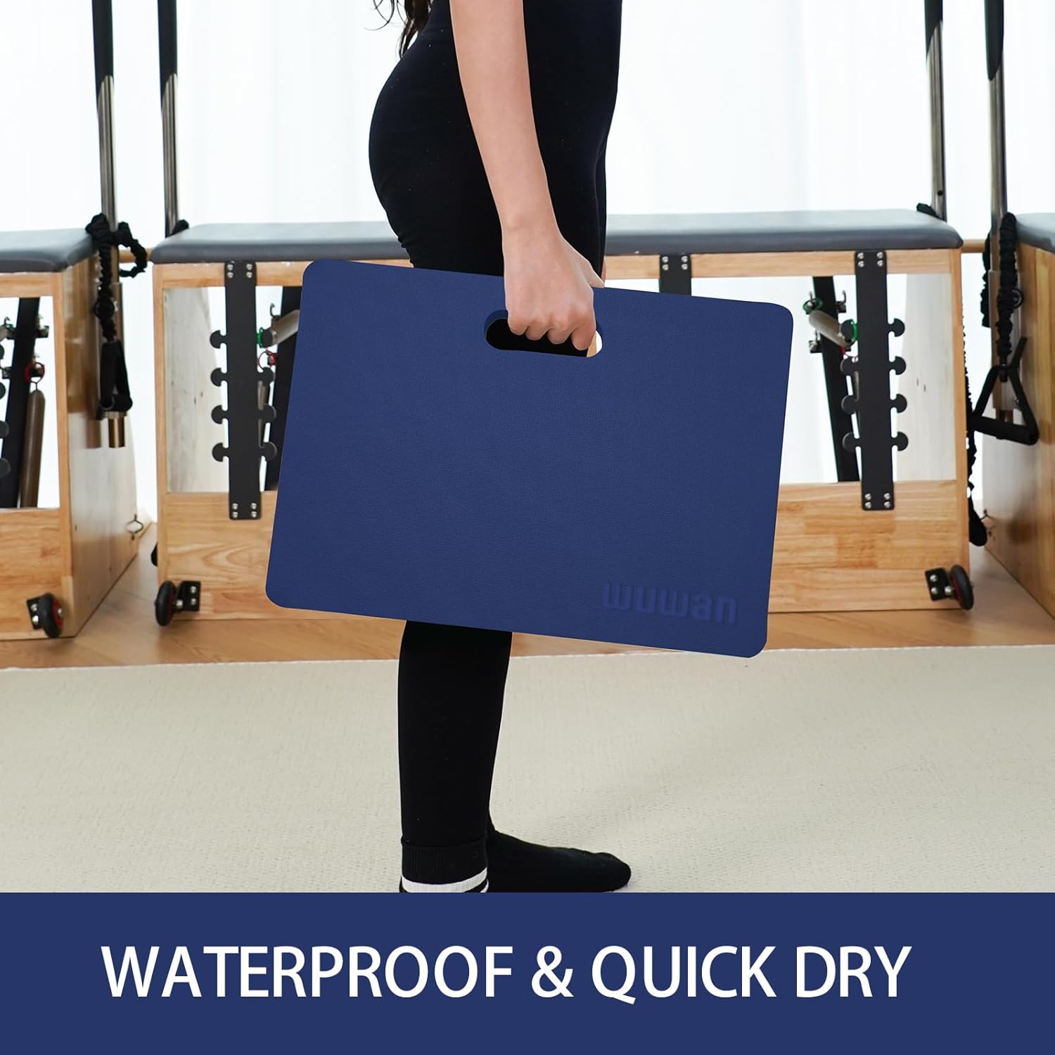 Yoga kneeling mat, 1.5in Thick,Knee Push-ups, Plank Support & Yoga Elbows/Knees Mat Provides Cushion for Kneeling & Elbows Blue