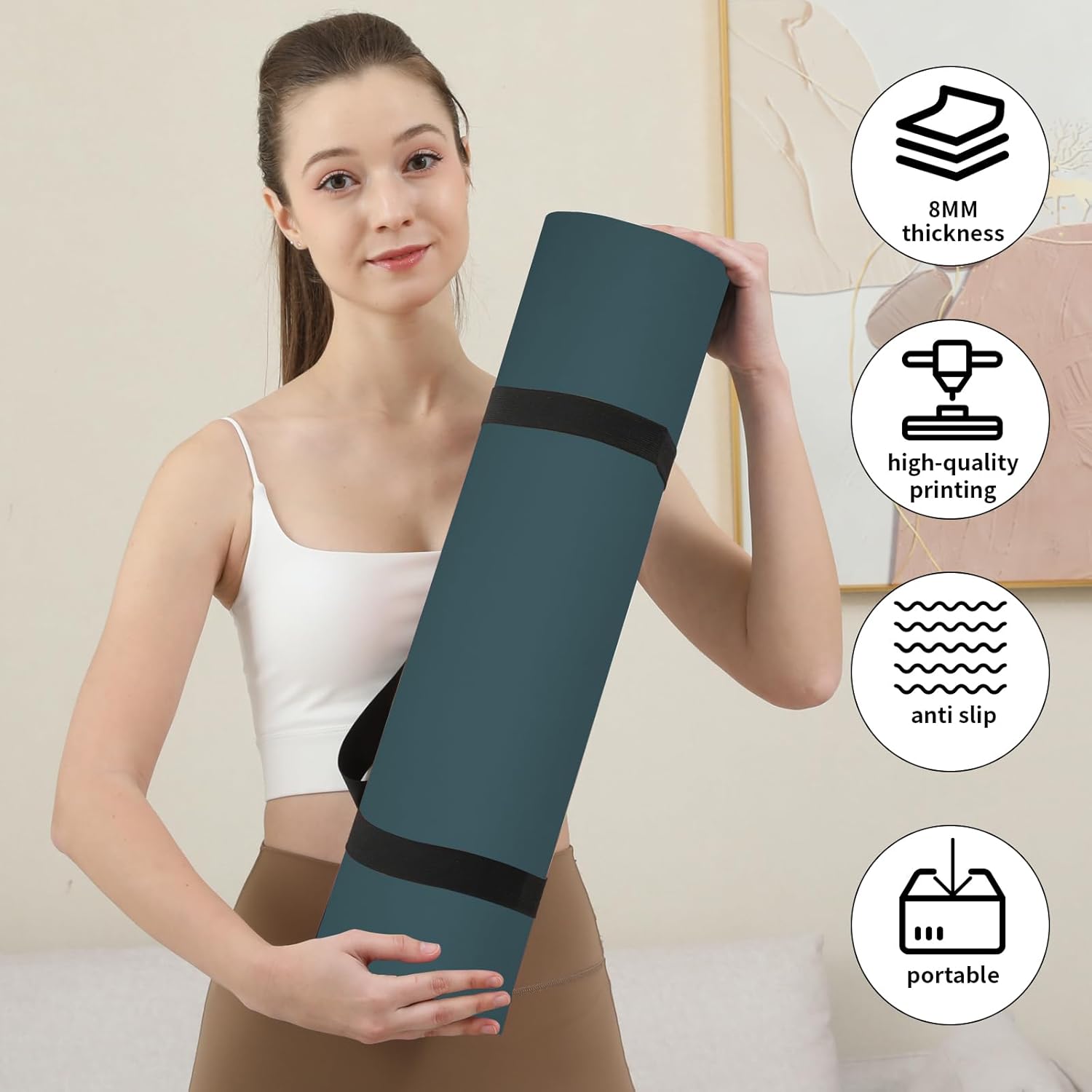 Non Slip Yoga Mat Thick (8MM,0.31