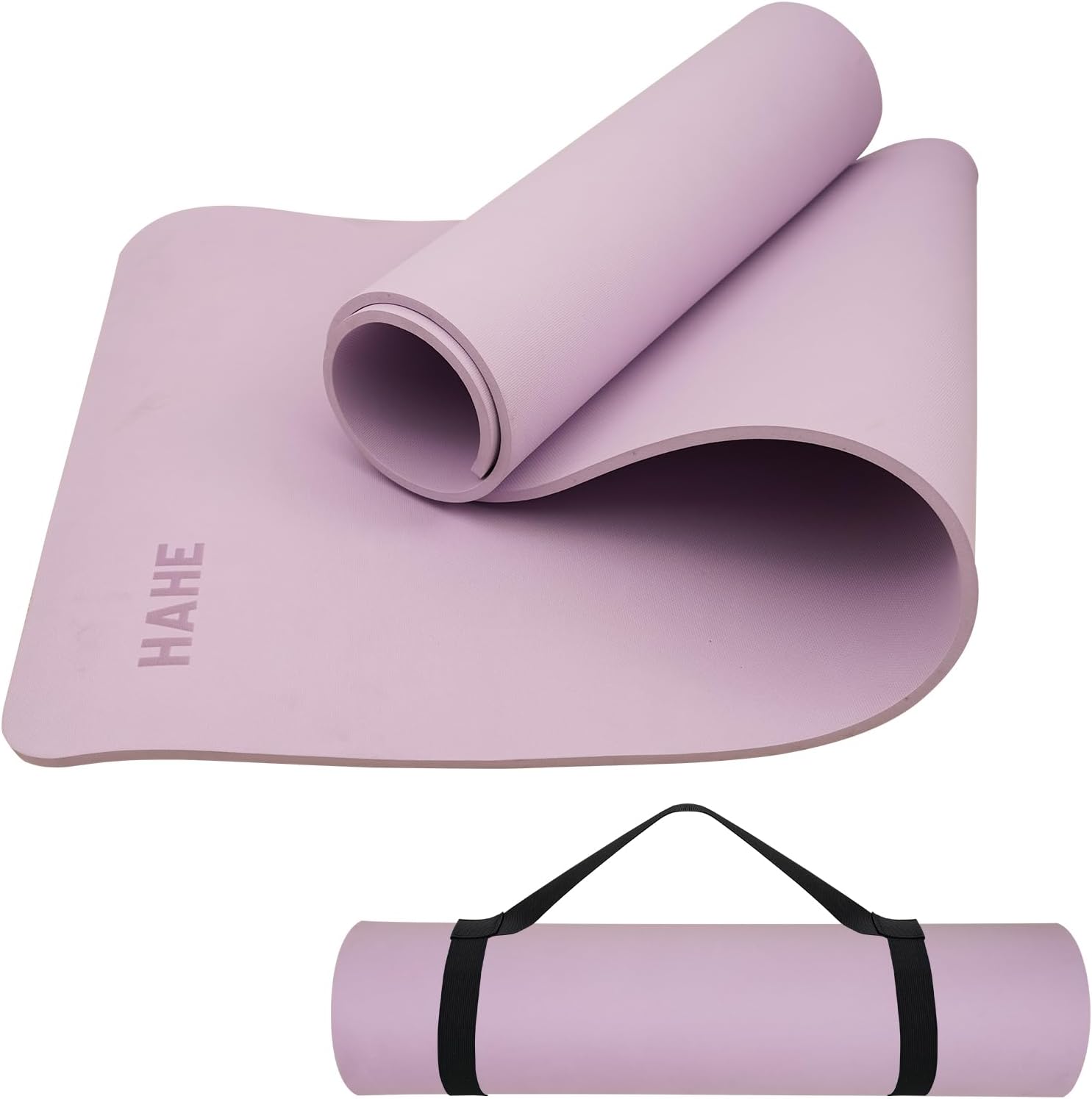 Non Slip Yoga Mat Thick POE Material High Rebound,Durable & Sweat Absorbent, for All Yoga Styles, Pilates & Home Floor Workouts with Carrying Strap