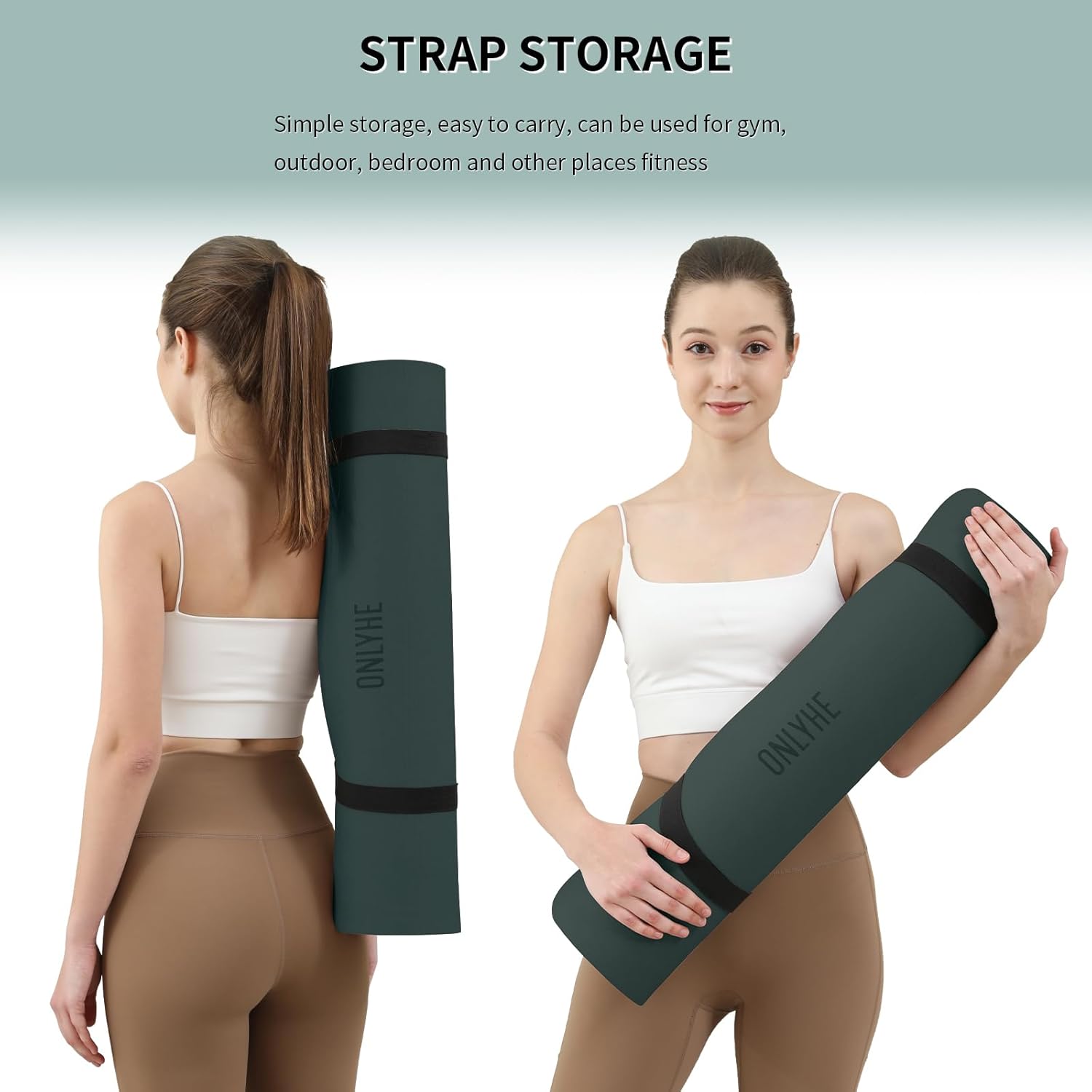 Extra Wide yoga mat 70cm Non Slip POE Exercise Mat Eco Friendly High Resiliency Fitness Mats With Strap for Women,gymnastics, Pilates, Home, Floor, Workout (72