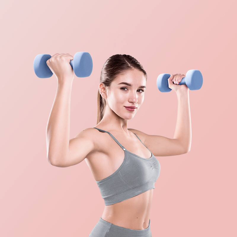 Dip Plastic Dumbbell Lady Fitness Home Solid Iron Small Dumbbell Strength Training Equipment - Paidu Group