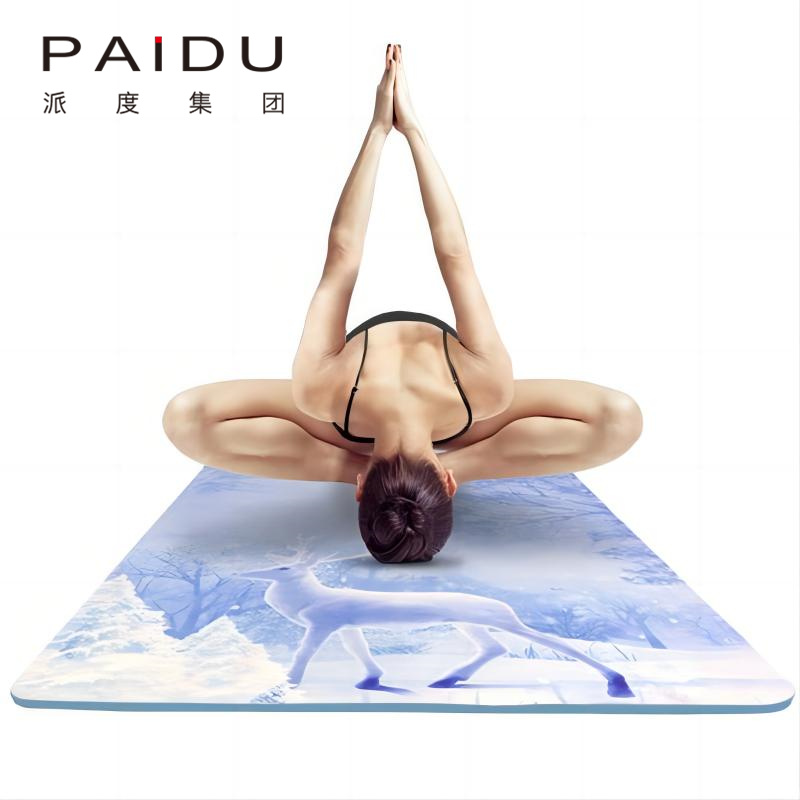 Paidu Manufacturer High Quality Oem&Odm Suede Tpe Printing Yoga Mat Manufacturer