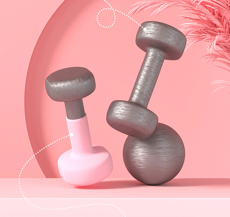 Dip Plastic Dumbbell Lady Fitness Home Solid Iron Small Dumbbell Strength Training Equipment - Paidu Group