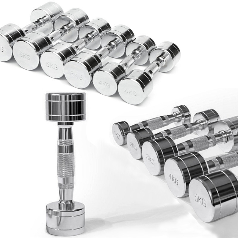 Electroplated Dumbell 1-10 Kg Pure Steel Dumbellm Set Ladies Special Fitness Stainless Steel - Paidu Group