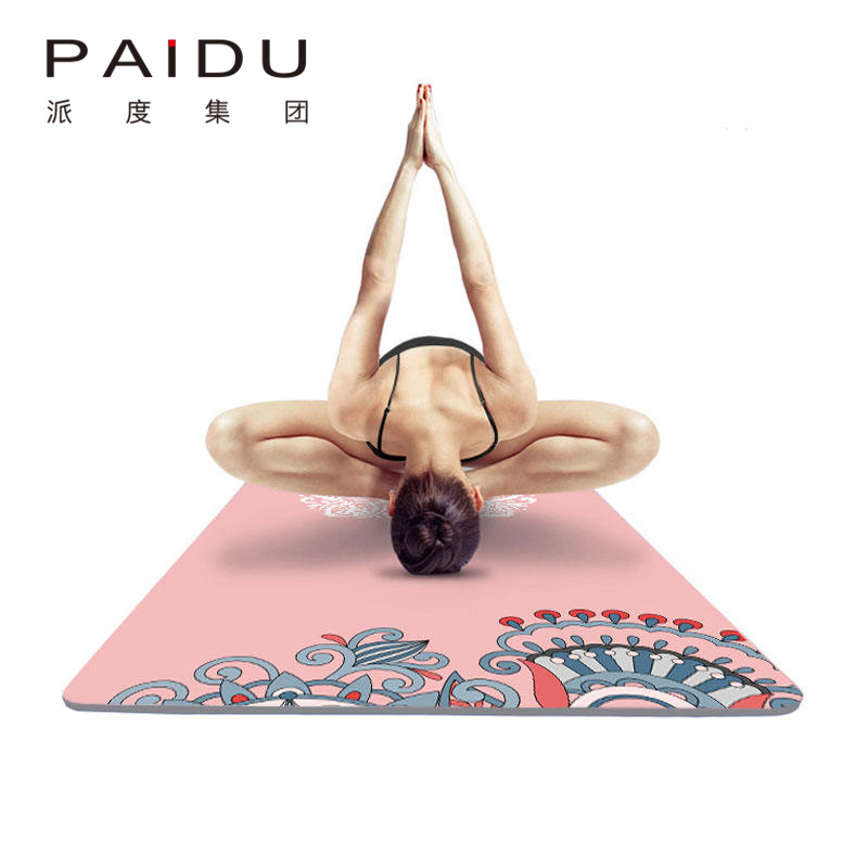 Paidu Manufacturer Quality Wholesale 8Mm Suede Tpe Printing Yoga Mat For Yoga Manufacturer | Paidu