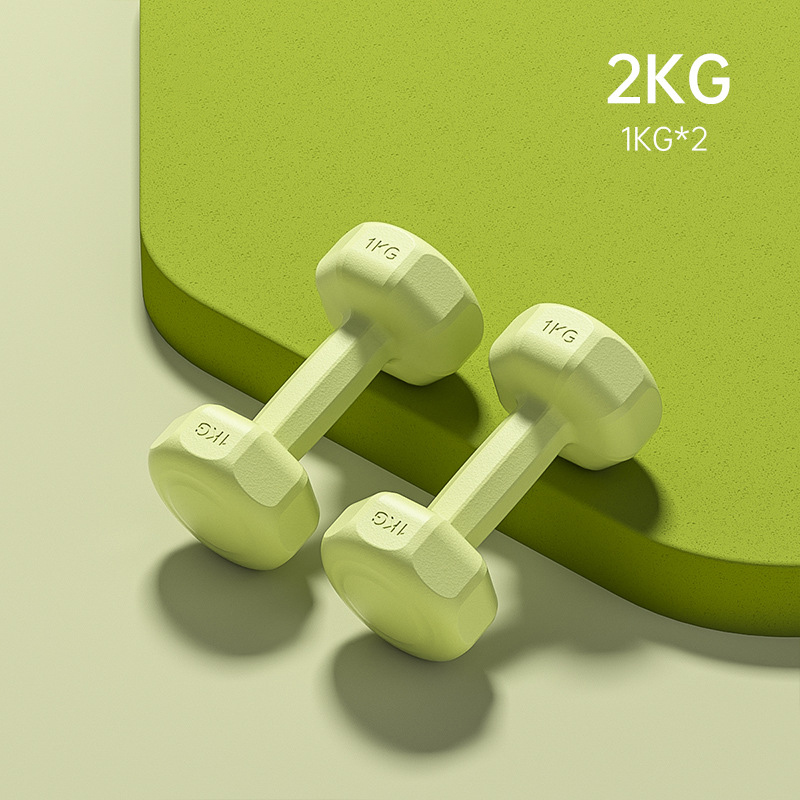 Dip Plastic Dumbbell Colorful Lady Fitness Home Solid Iron Small Dumbbell Strength Training Equipment - Paidu Group