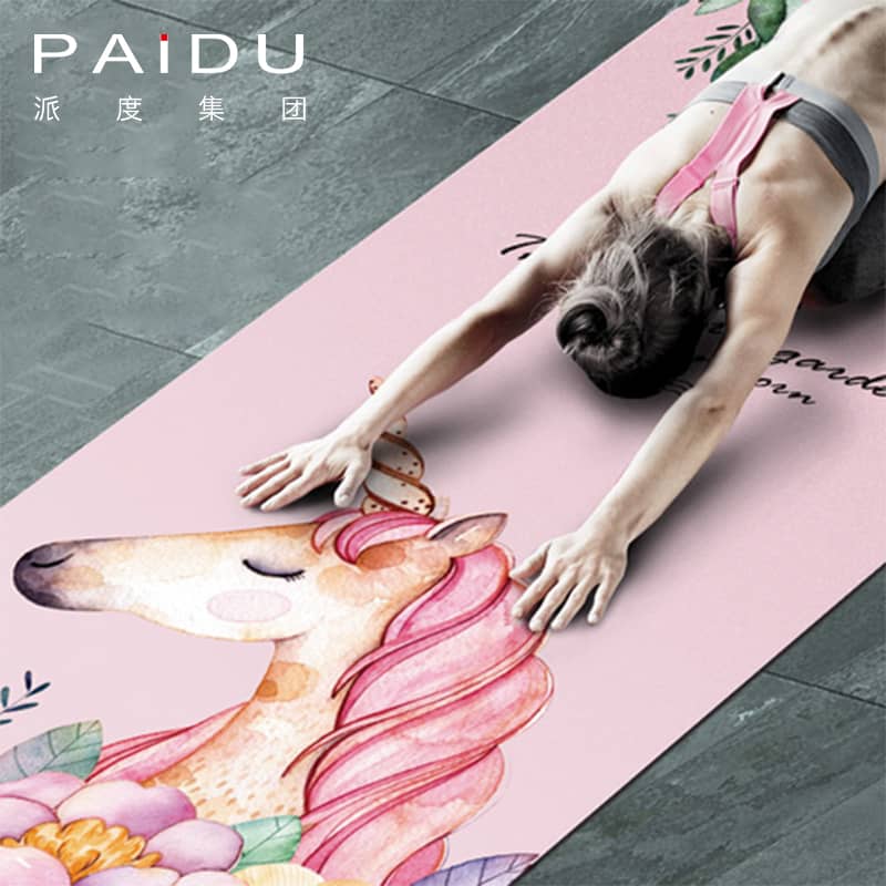 Colorful Suede Rubber Printing Yoga Mat Wholesale Manufacturer | Paidu Supplier
