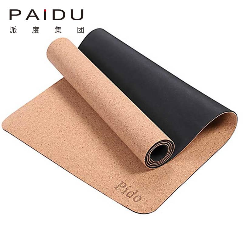 Comfortable and Eco-Conscious 5mm Cork Rubber Yoga Mat Bulk | Paidu Supplier
