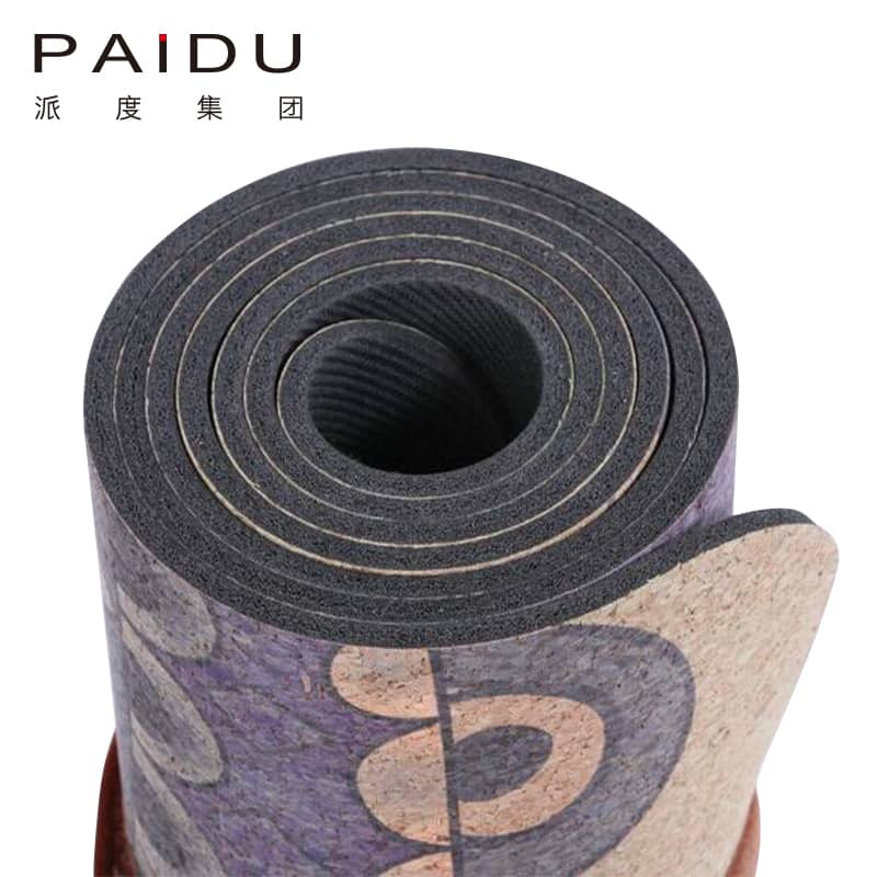 Custom Eco-Friendly Cork Printing Yoga Mat Bulk Manufacturer | Paidu Supplier