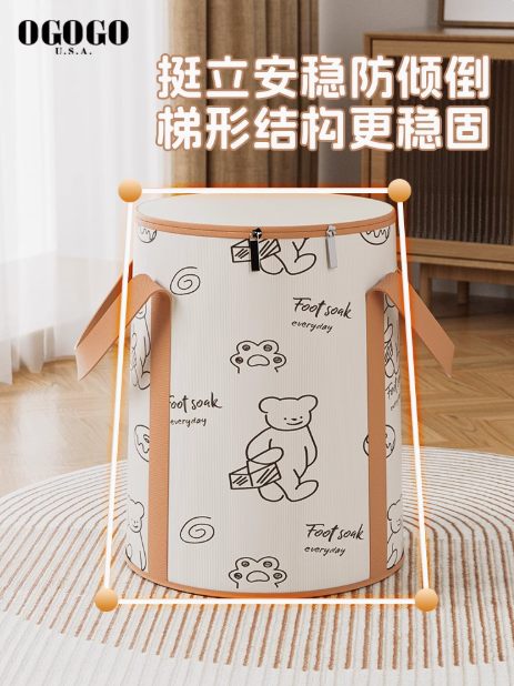 OGOGO Foldable Foot Soaking Bag Bucket Deep Knee-High Design for Home and Travel Use