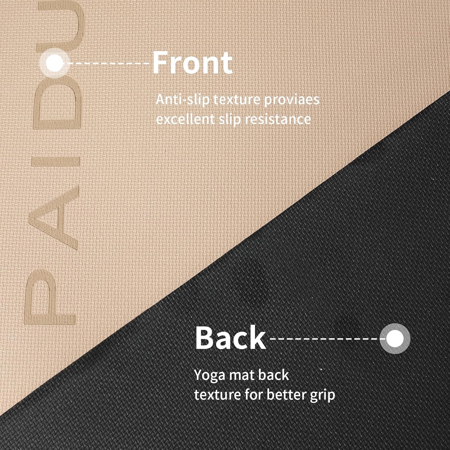 PAIDU Yoga Mat Non Slip Anti-tear,extra thick High Resiliency Professional POE Yoga Mats for Women Men Kids,70