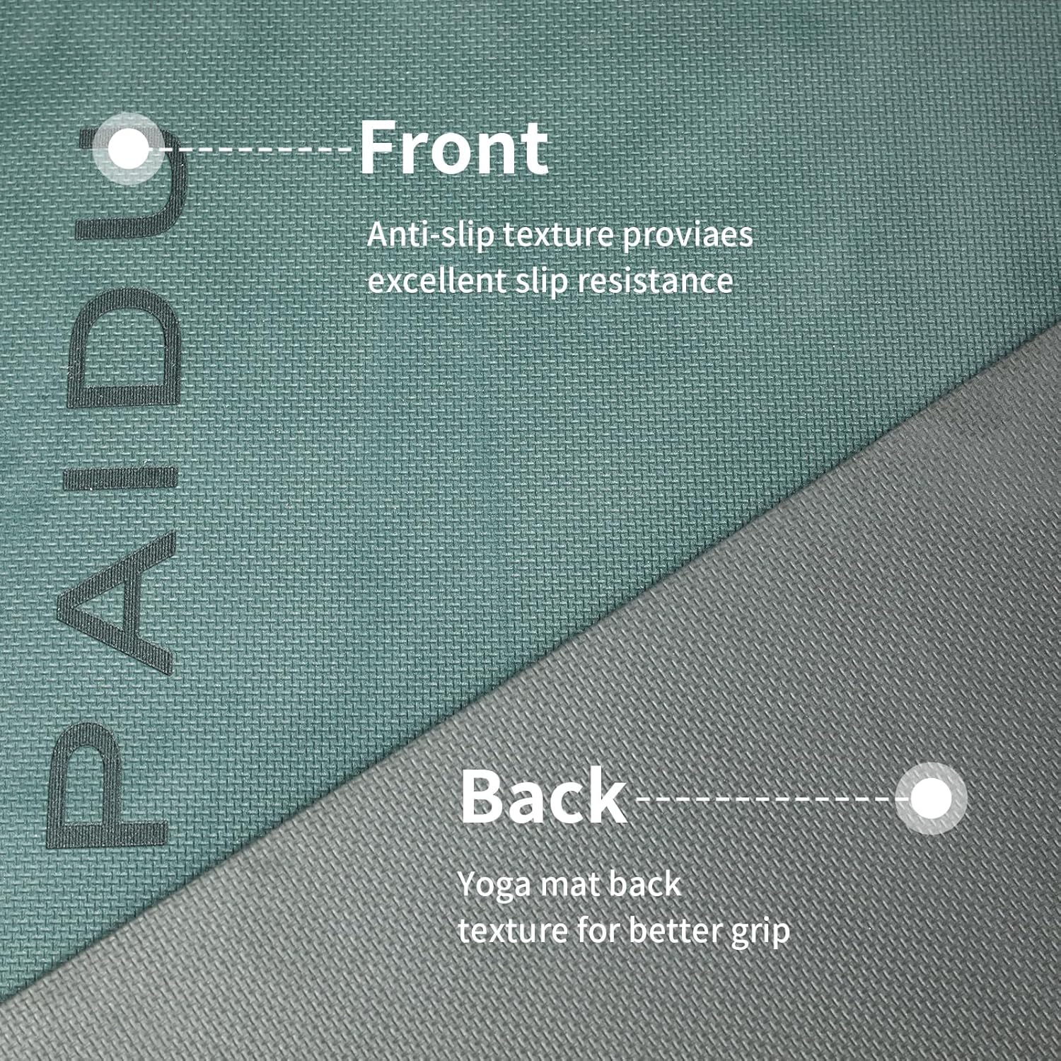 PAIDU Yoga Mat Non Slip Anti-tear,extra thick High Resiliency Professional POE Yoga Mats for Women Men Kids,70