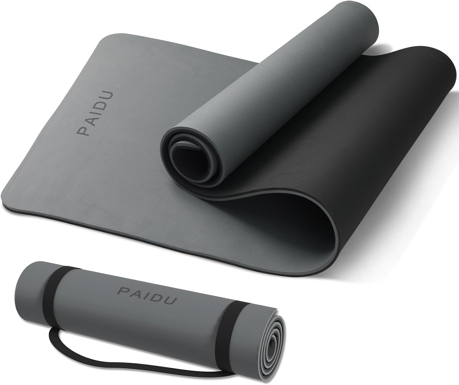 PAIDU Yoga Mat Non Slip Anti-tear,extra thick High Resiliency Professional POE Yoga Mats for Women Men Kids,70"x24"x10mm,Workout, Yoga, Pilates and Floor Exercise, with Carrier Strap